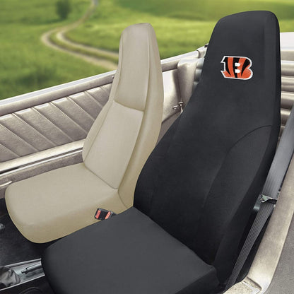 NFL Cincinnati Bengals Embroidered Seat Cover, Black, 20"x48"
