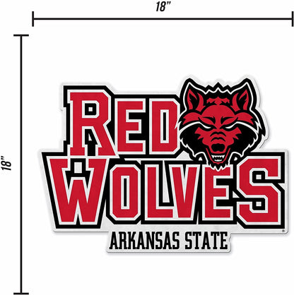 Arkansas State University Red Wolves Soft Felt Pennant, Primary Design, Shape Cut, 18 Inch, Easy To Hang
