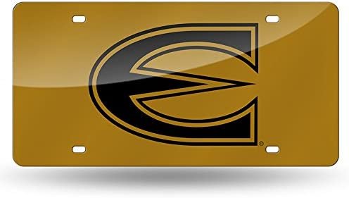 Emporia State University Hornets Premium Laser Cut Tag License Plate, Gold Mirrored Acrylic Inlaid, 12x6 Inch