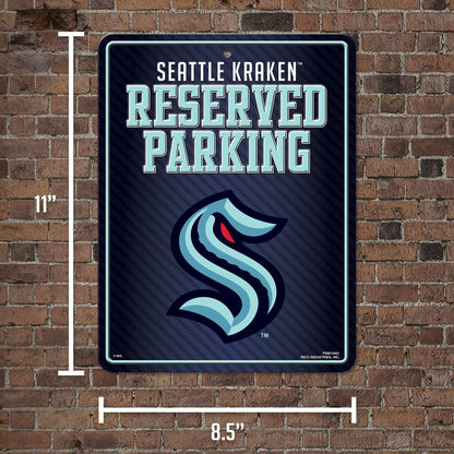 Seattle Kraken Metal Parking Wall Sign, 8.5x11 Inch