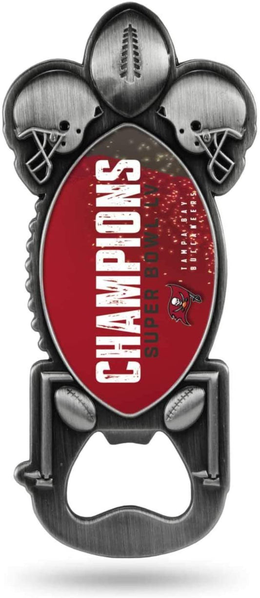 Tampa Bay Buccaneers Super Bowl LV Champions Magnetic Bottle Opener Metal Pewter