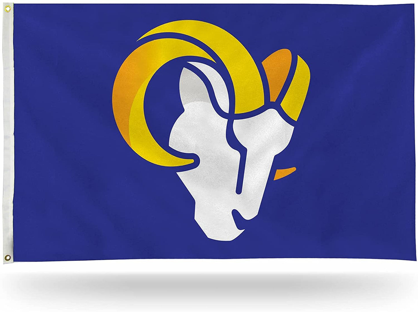 Los Angeles Rams Premium 3x5 Feet Flag Banner, Retro Ram Head Logo, Metal Grommets, Outdoor Use, Single Sided
