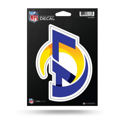 NFL Los Angeles Rams Unisex NFL Rico Industries Medium Die Cut Vinyl Decal, Los Angeles Rams, 5 x 7-inches, Team Color, 5.75" x 7.75"