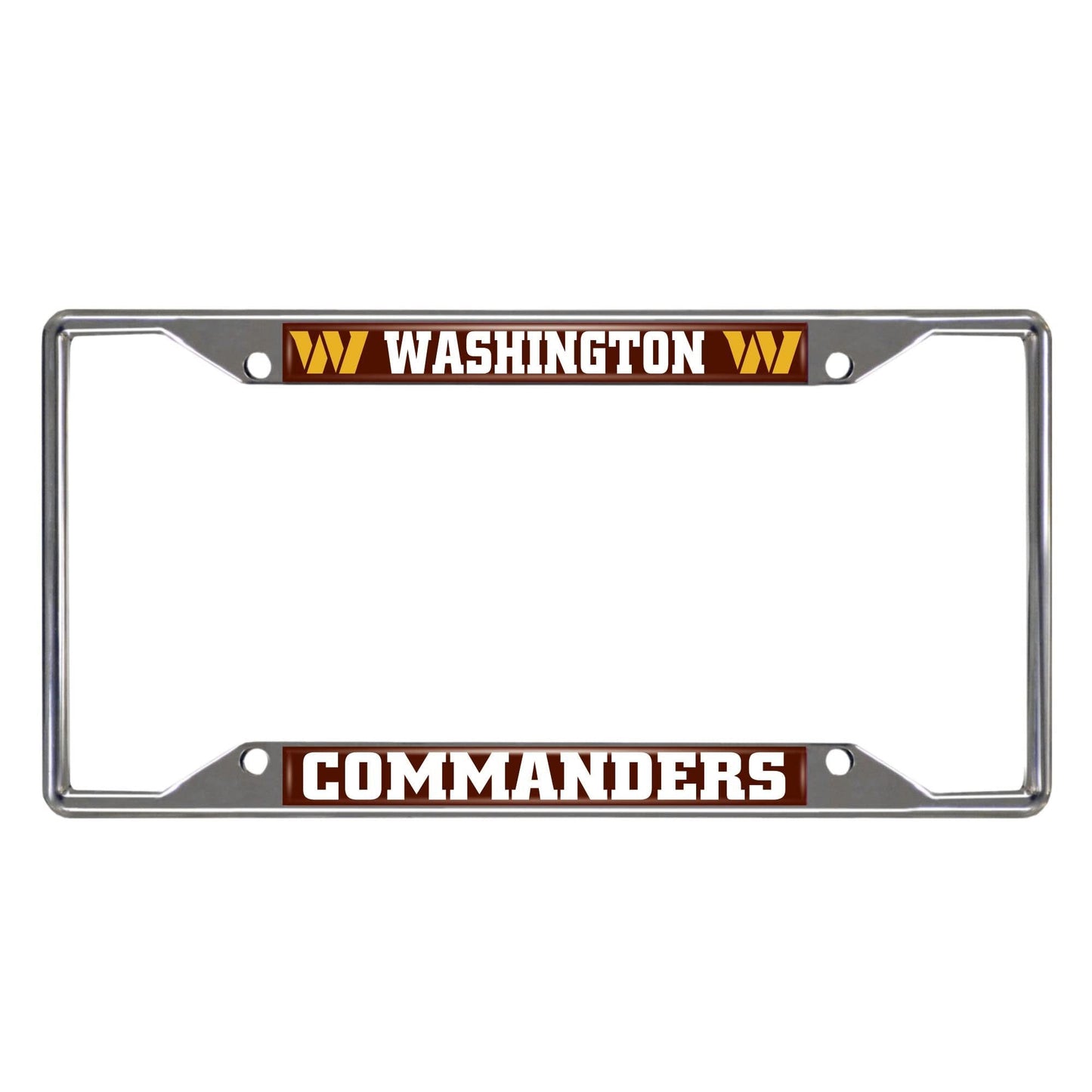 Washington Commanders Metal License Plate Frame Chrome Tag Cover 6x12 Inch