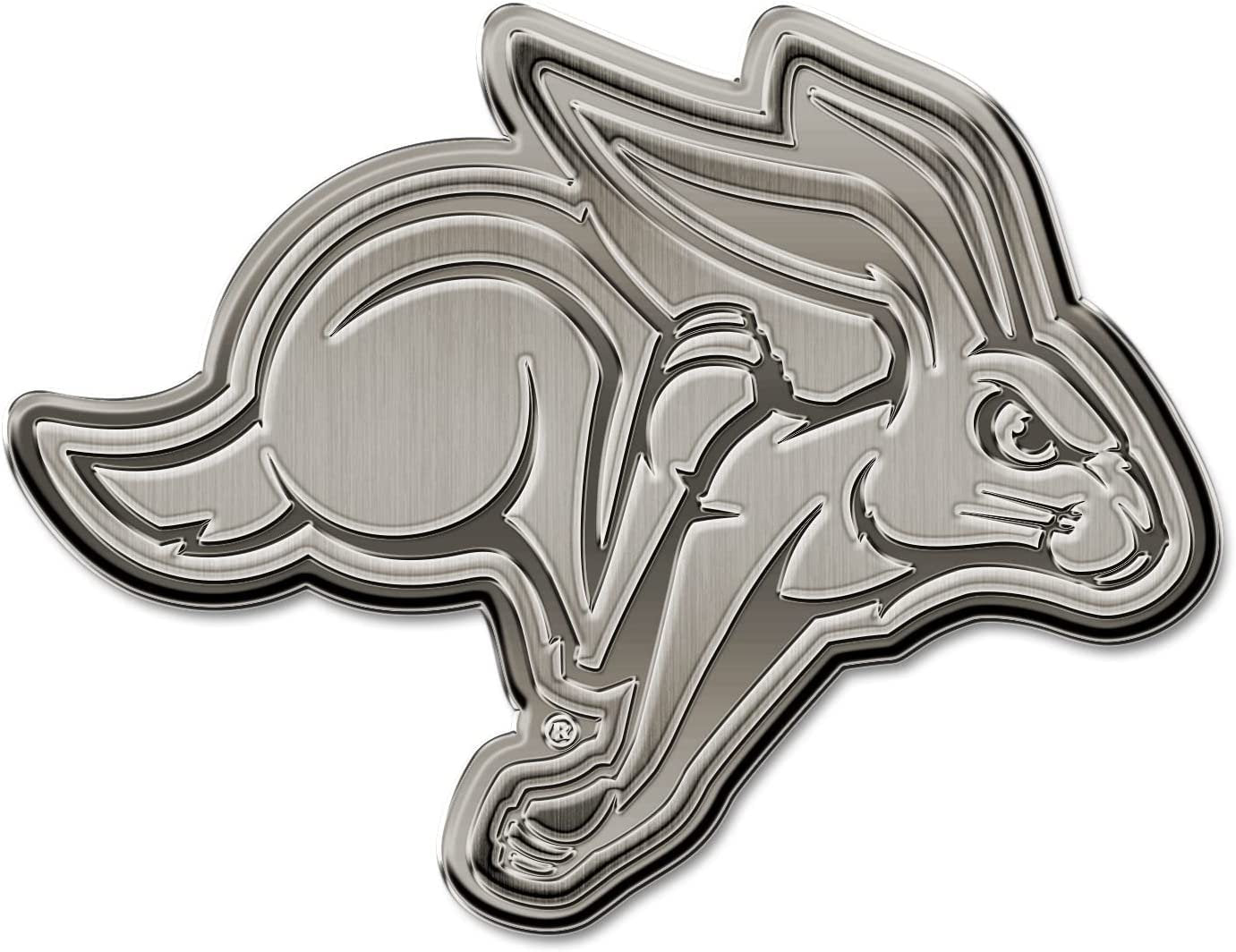 South Dakota State University Jackrabbits Solid Metal Auto Emblem Antique Nickel for Car/Truck/SUV