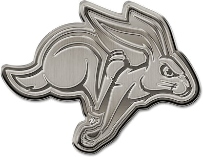 South Dakota State University Jackrabbits Solid Metal Auto Emblem Antique Nickel for Car/Truck/SUV