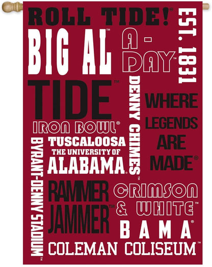 Team Sports America U of Alabama Fan Rules House Flag - 28 x 44 Inches