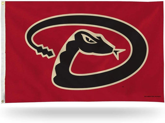 Arizona Diamondbacks 3x5 Foot Flag Banner, D Logo Design, Single Sided, Metal Grommets