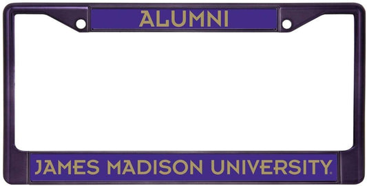 James Madison University Dukes Alumni Metal License Plate Frame Chrome Tag Cover, 12x6 Inch