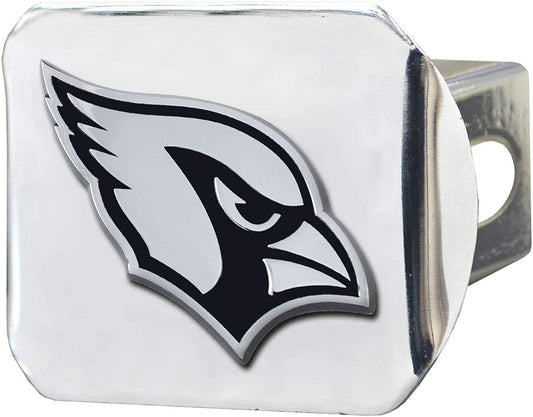 Arizona Cardinals Hitch Cover Solid Metal with Raised Chrome Metal Emblem 2" Square Type III
