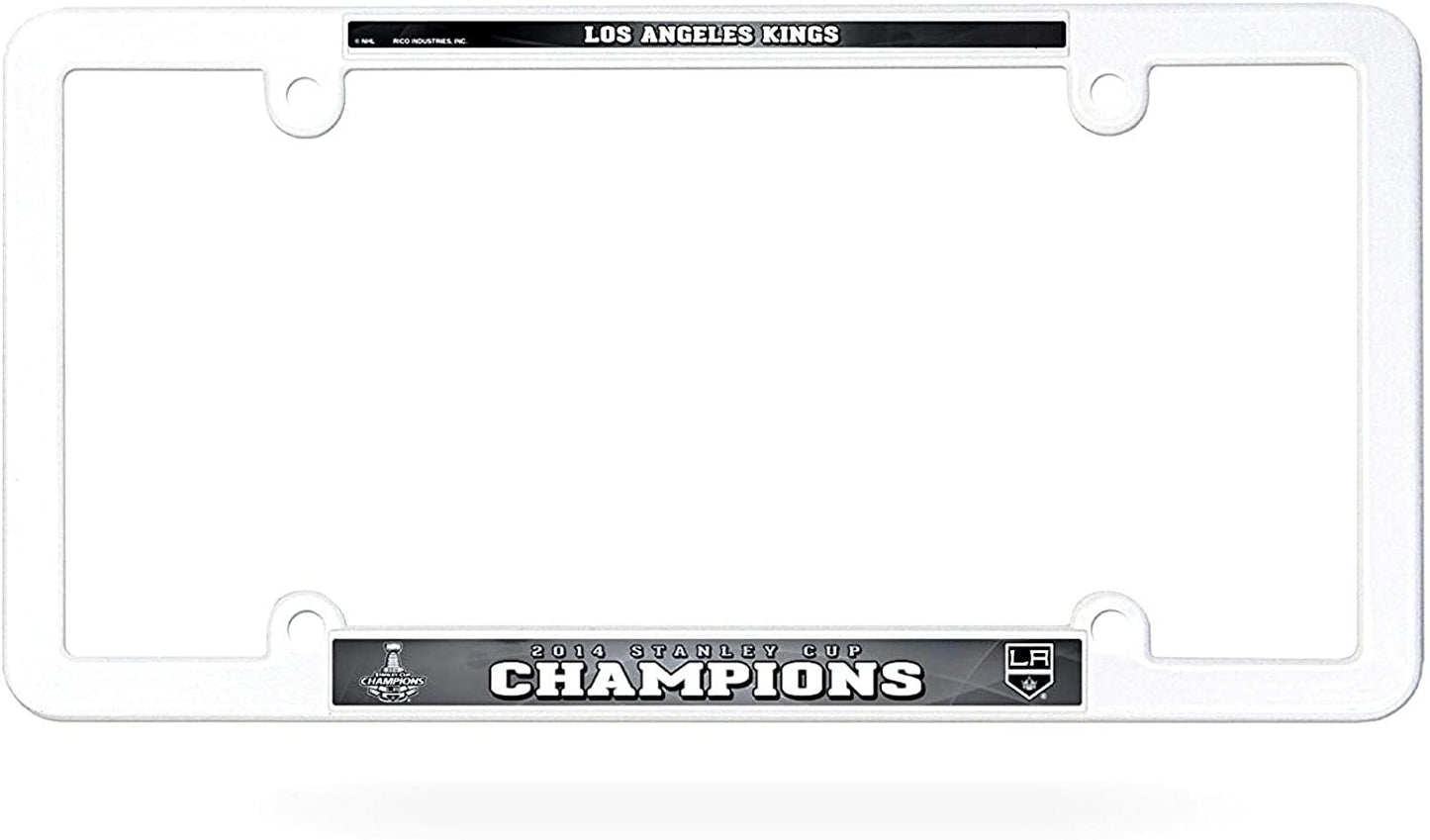 Los Angeles Kings 2014 Champions EZ View Plastic License Plate Frame Tag Cover Hockey Stanley Cup Championship