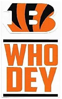 Cincinnati Bengals Double Up Die Cut 2-Piece Sticker Sheet