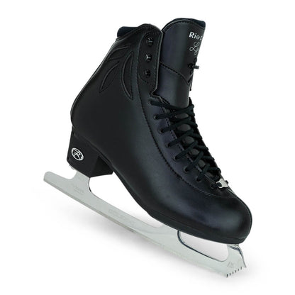 Riedell Lyra figure skate set, black angle