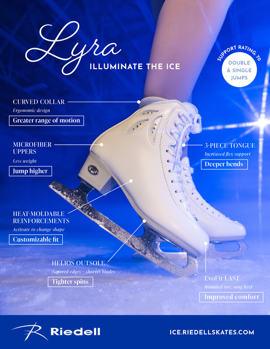 Riedell Lyra figure skate set, highlights