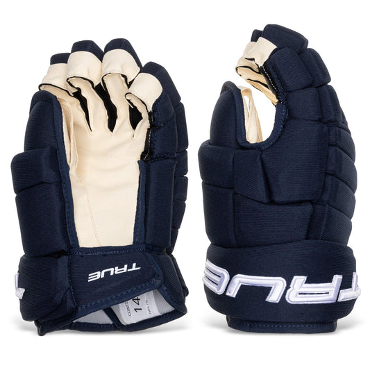 TRUE Classic Fit Pro 4-Roll Senior Hockey Glove Navy / 13"