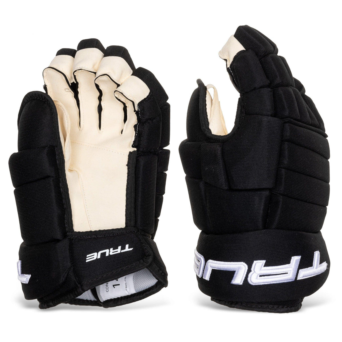 TRUE Classic Fit Pro 4-Roll Senior Hockey Glove Black / 14"