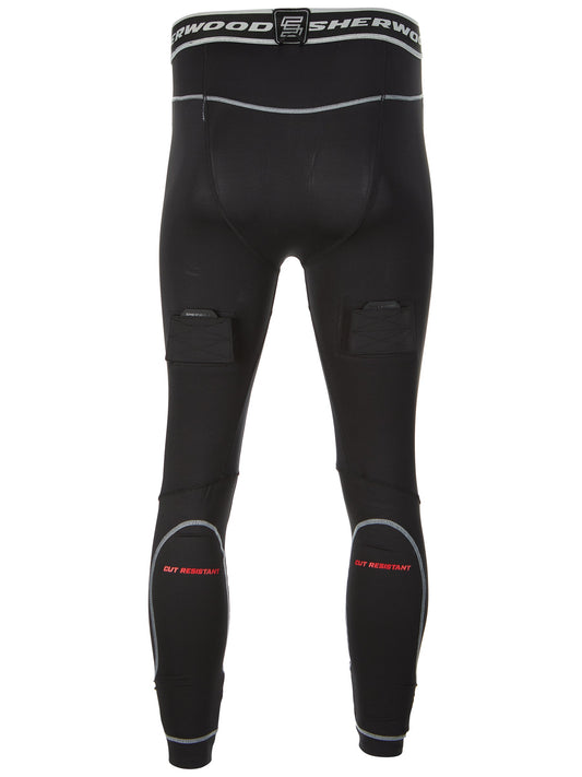 Sherwood Rekker Cut Resistant Compression Senior Jock Pants w/ Cup - view 2